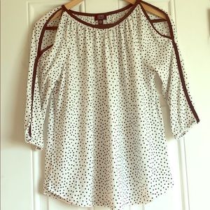 Jones New York Signature Polka Dot Top Sz Xs